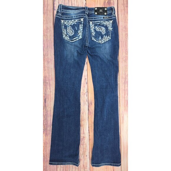 Miss Me Blinged Womens Signature Bootcut Jeans 28  (30 x 33) - Picture 2 of 11